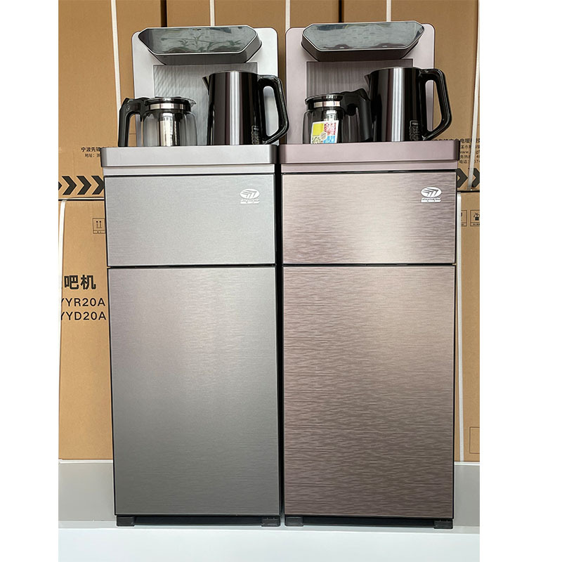 先锋茶吧机饮水机f1336常温款双门款灰色大屏双显免开壶盖双出水口