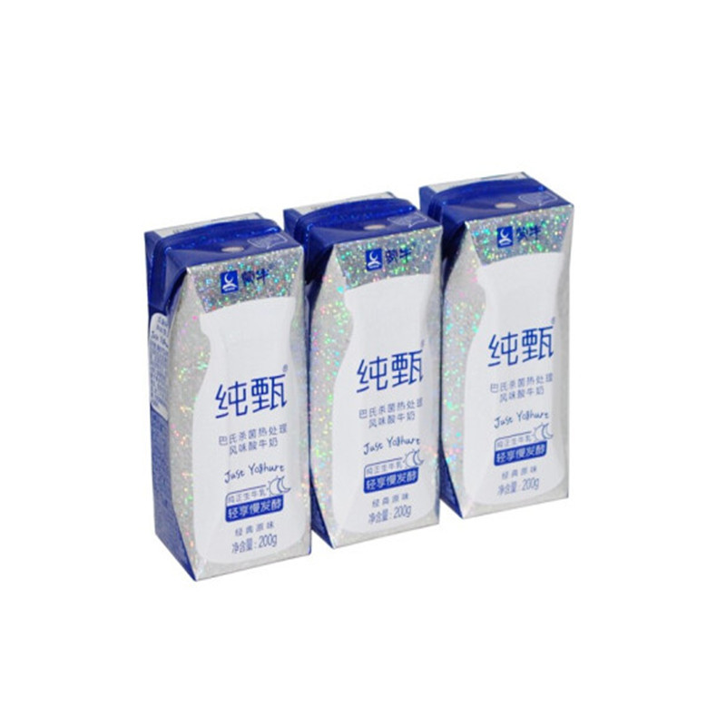 蒙牛 200ml*12瓶 纯甄风味经典原味常温酸奶 箱