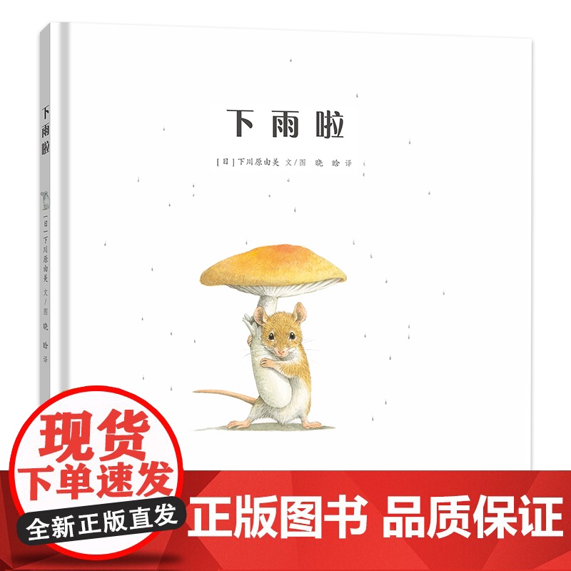 下雨啦 0-3岁儿童图画书精装绘本低龄幼儿语言充满趣味的故事锻炼语言能力发展睡前娃娃下来图书课外书籍去哪儿池塘阳光小精灵高清大图