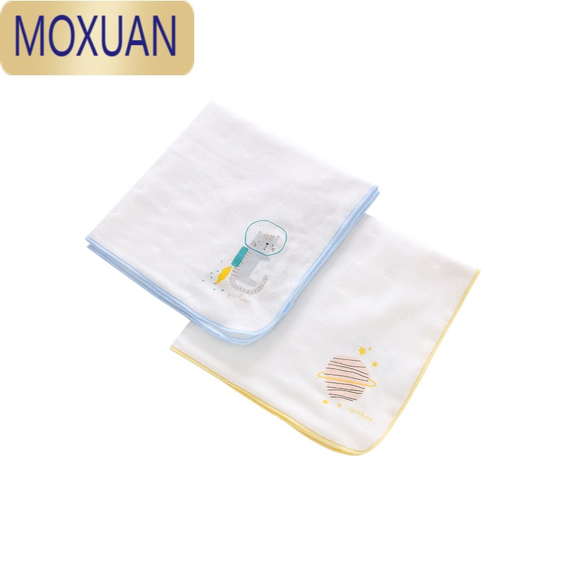 MOXUAN婴儿口水巾纱布柔软三层印花纱布手帕秋冬新款多件装