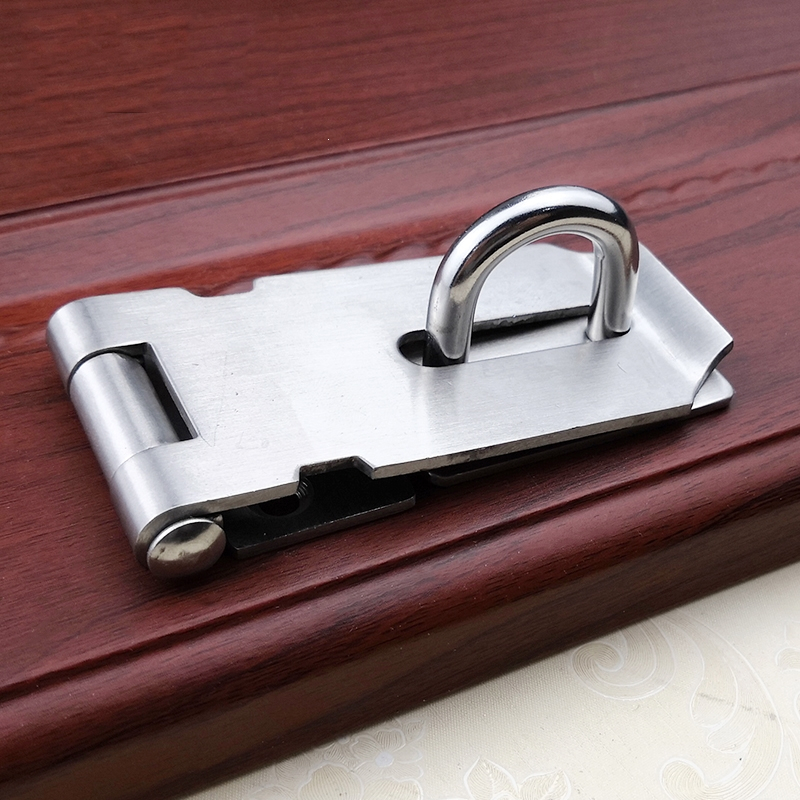 阿斯卡利不锈钢门锁扣90度直角门搭扣防盗扣插销门栓老式门锁扣挂锁门