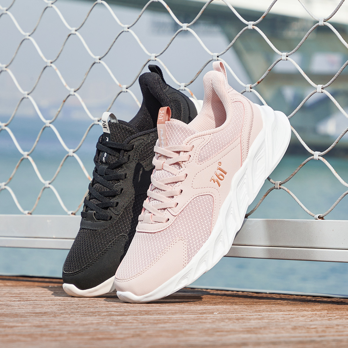 361°女鞋运动鞋新款网面舒适跑鞋轻便软弹跑步鞋女高清大图