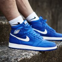 Air Jordan Cyber Monday AJ1 OG乔丹1鸳鸯 黑红芝加哥篮球鞋 皇家白蓝男555088-401