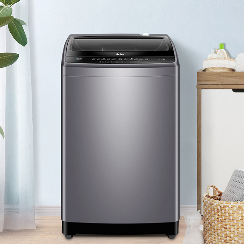 海尔haier全自动10公斤波轮洗衣机大容量预约自编程护衣家用租房大