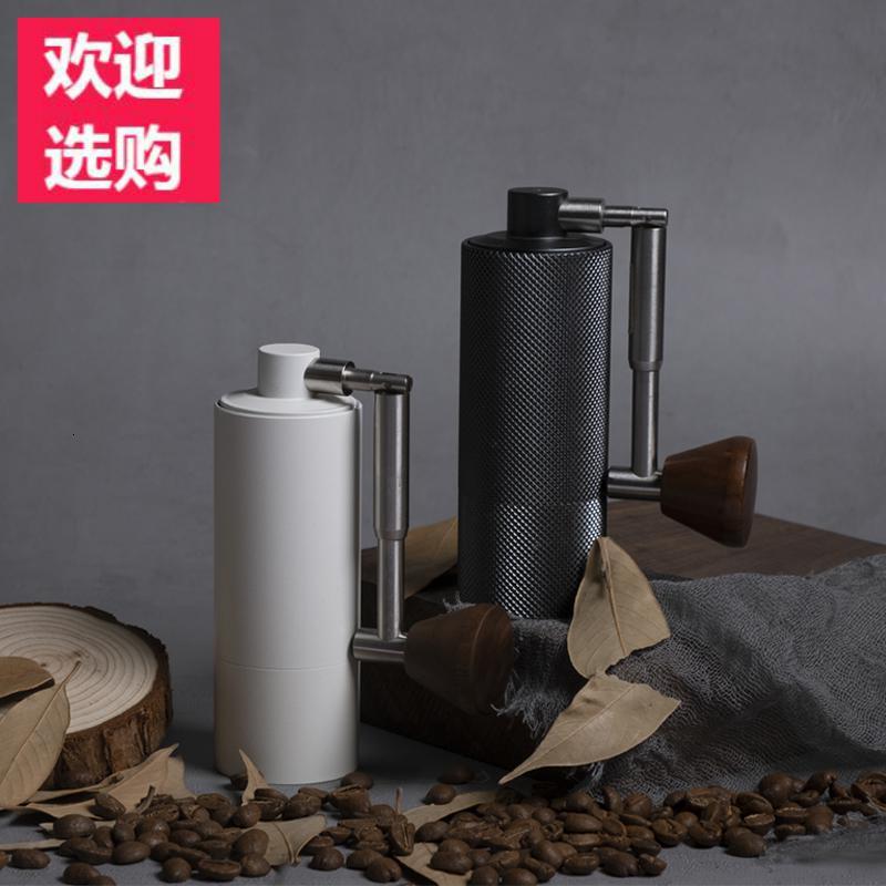 便携式古达折叠手摇磨豆机 家用咖啡豆研磨器 中轴定位 Nano哑光白(单品磨芯)