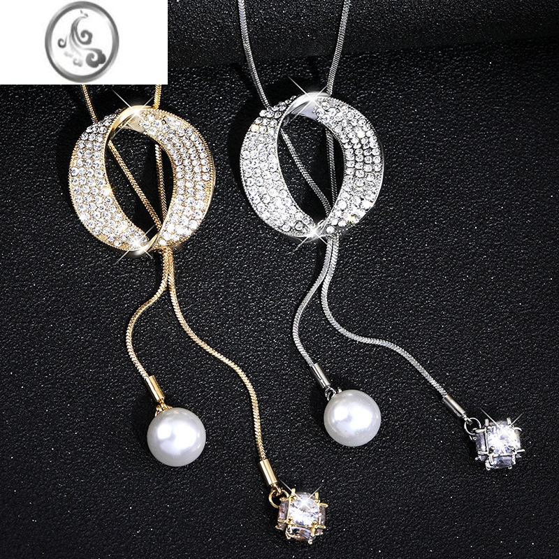 jimi珍珠毛衣链长款高级感项链女吊坠大气夏季装饰挂件衣服配饰