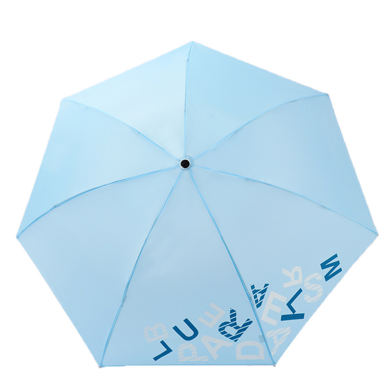 天堂伞 三折晴雨伞趣味字母商务伞 天兰高清大图