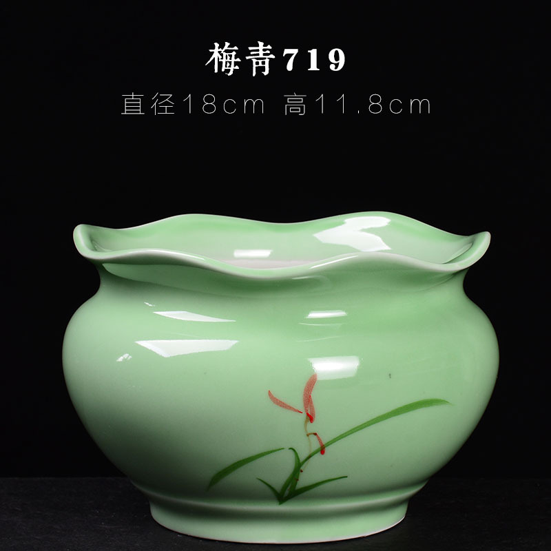 陶瓷花盆创意简约个性桌面古达绿植多肉盆栽盆器青花瓷吊兰绿萝兰花盆