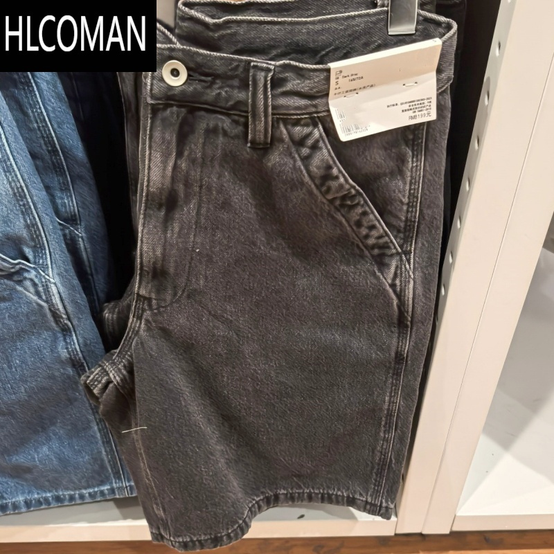 HLCOMAN男女装牛仔工装短裤/水洗产品裤子休闲宽松中裤直筒五分裤R477165