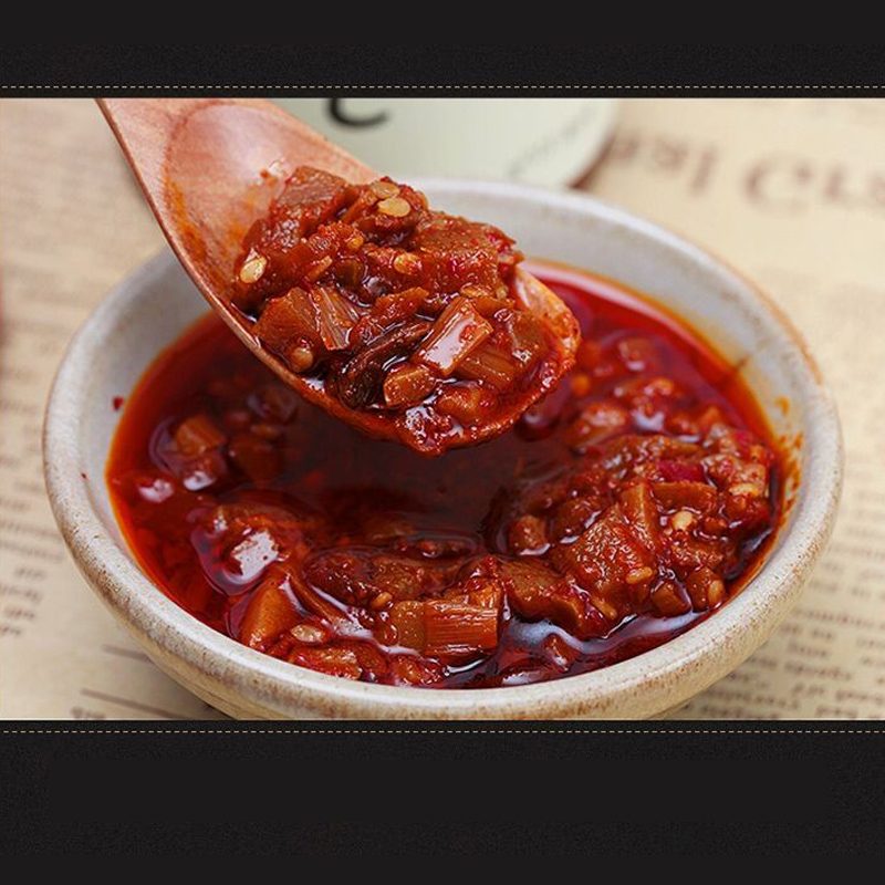 陕西特产酱辣子210gx3瓶 下饭菜火锅料调味辣椒酱拌面拌饭酱 杏鲍菇劲