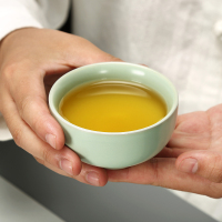 常生源 旅行功夫茶具仿宋汝窑祥龙快客杯 一壶一杯套装汝窑开片便携茶杯
