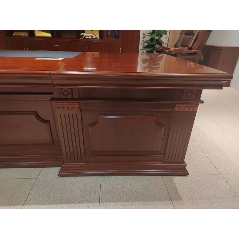 黎明daybreak行政办公桌封闭油漆进口饰面胡桃木色定制长28002600760