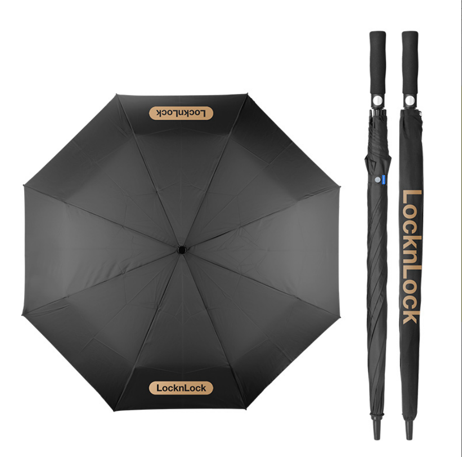 乐扣乐扣ETM873BLKFU商务长柄伞(黑色) 27寸