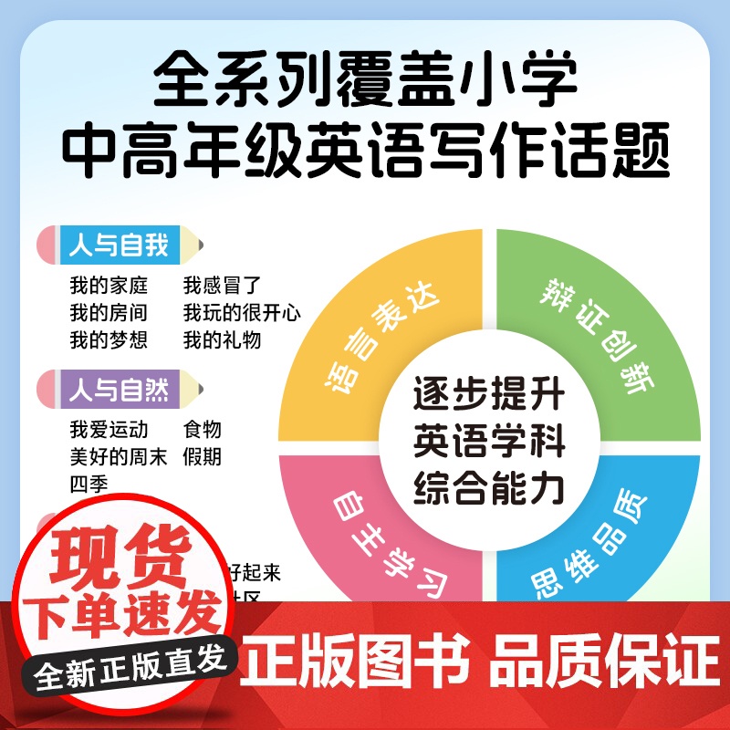 五步法写出满分小学生英语作文全3册Creative Writing 覆盖小中高年级英语写作话题帮助6-12岁孩子逐步提升高清大图