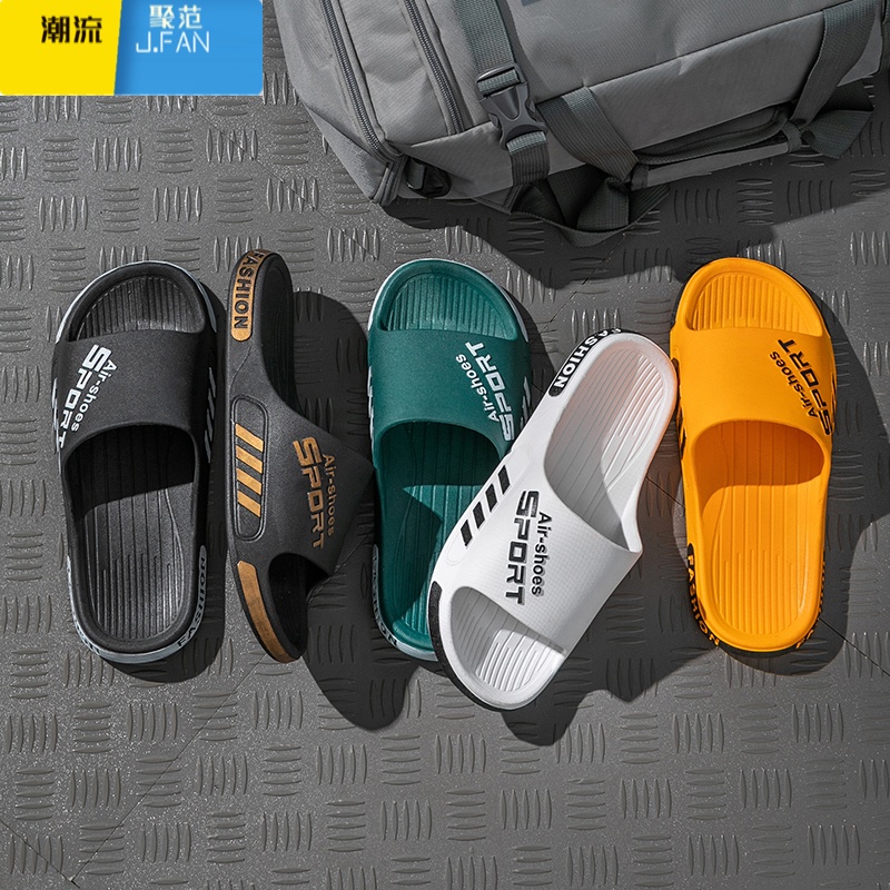 聚范拖鞋男士夏季耐磨家居家用洗澡室内户外运动凉鞋两用外穿大号高清大图