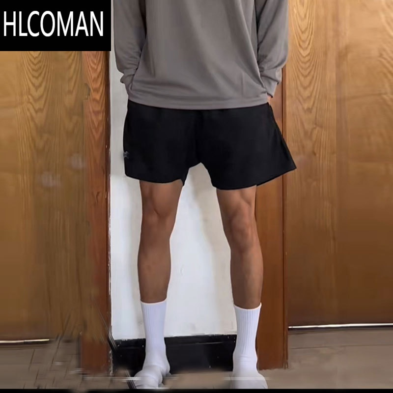 HLCOMAN美式短裤男款宽松华夫格速干运动裤夏季四分健身训练休闲篮球裤子