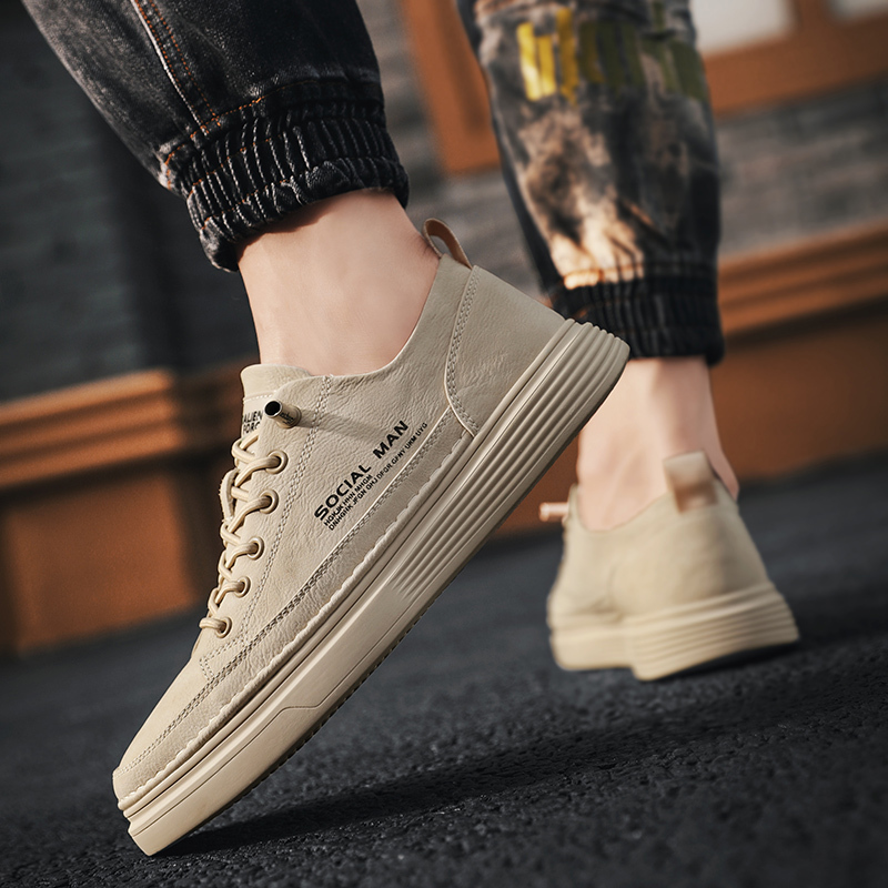 枫述秋季男鞋2021新款男士休闲皮鞋百搭板鞋冬季潮流潮鞋