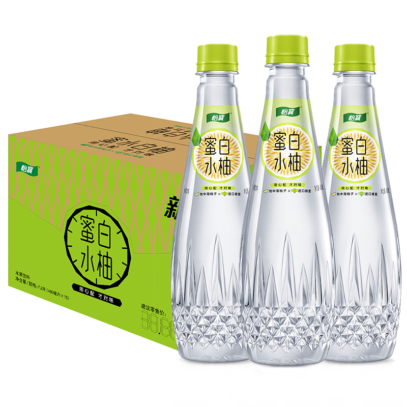 怡宝 蜜水白柚水果饮料 480ml*15整箱装