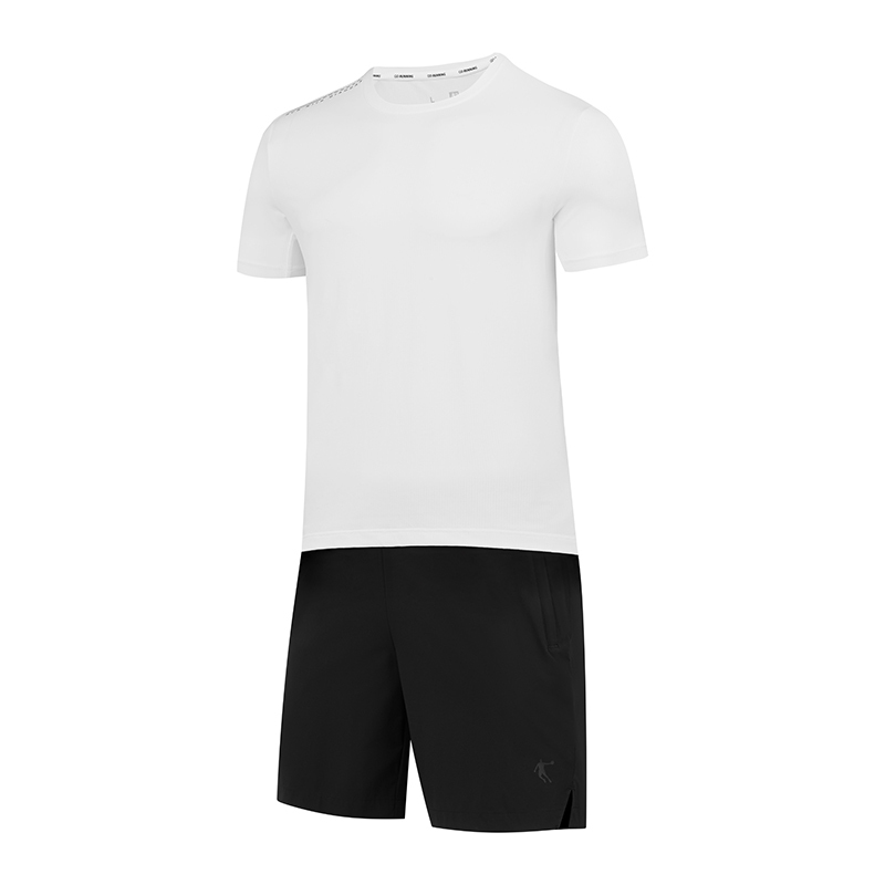 乔丹(QIAODAN) 男款针织短袖T恤衫 夏季速干冰感防晒衣 乔丹白 KHS33251147S高清大图