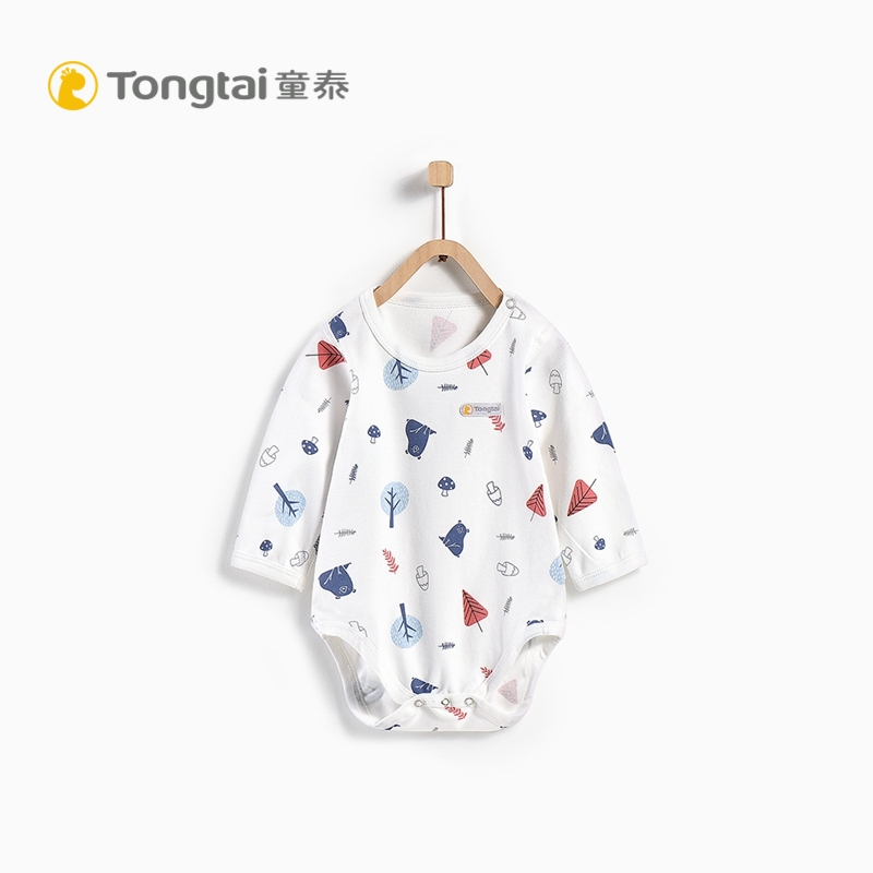 童泰TONGTAI婴幼儿内衣1-24个月宝宝纯棉肩开包屁衣婴幼儿通用90cm