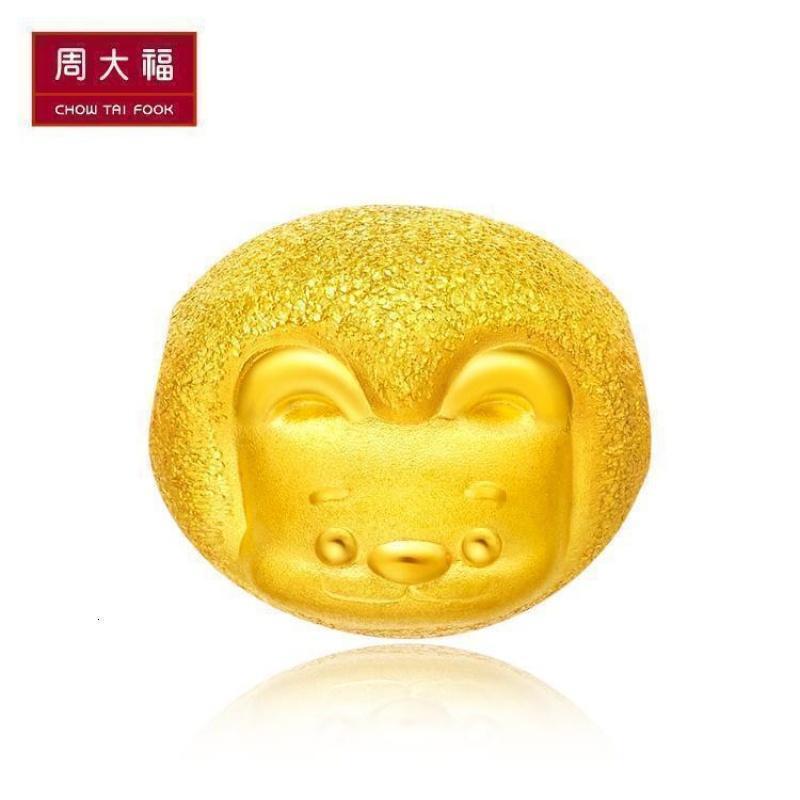 周大福珠宝首饰狮子转运珠足金黄金吊坠r19200定价