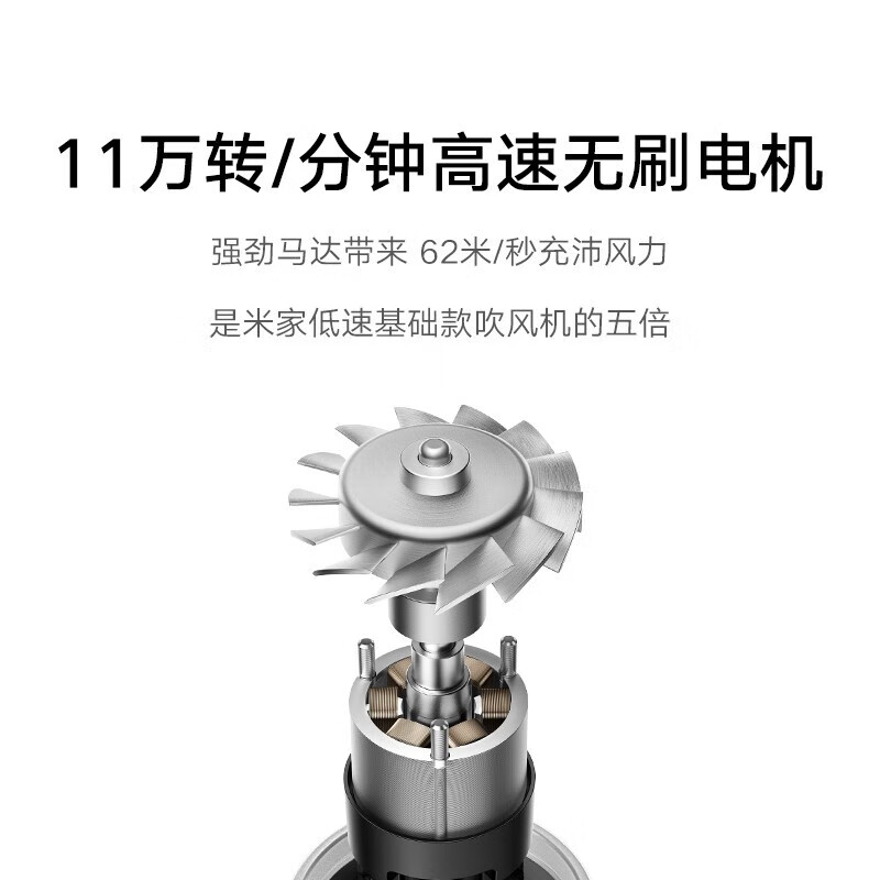 小米米家高速吹风机H501 温柔小飓风负离子护发 雾茶灰高清大图