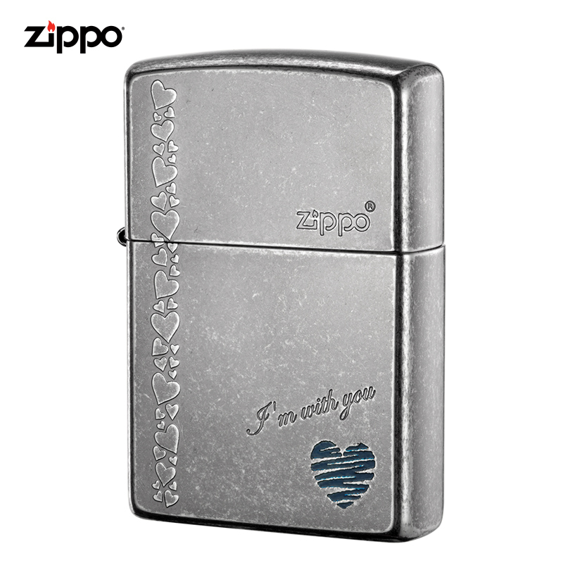 ZIPPO芝宝打火机原装ZIPPO煤油之宝打火机蓝心ZBT-1-8