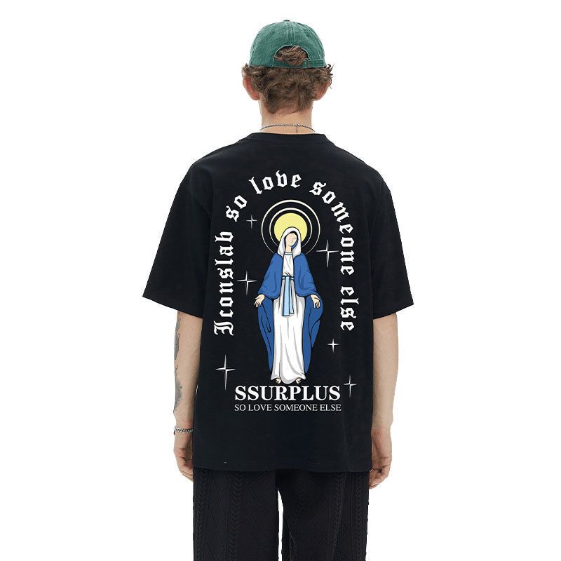 DEBRAND潮牌纯棉短袖T恤夏季男情侣款百搭休闲设计感小众别致上衣