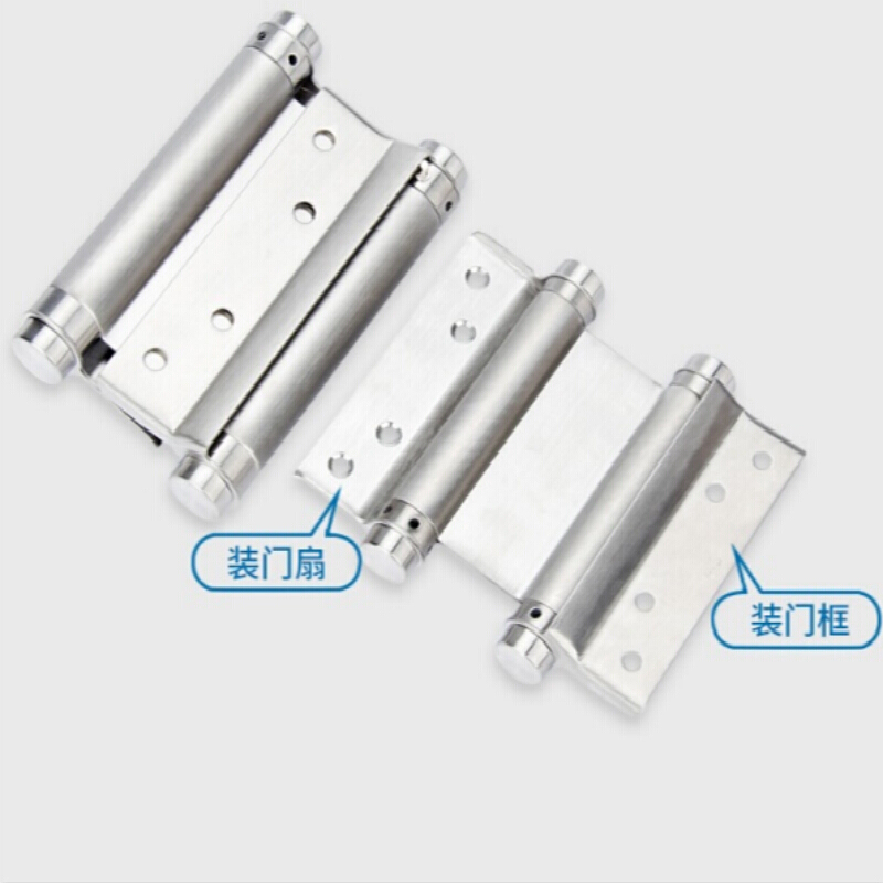 不锈钢自动关双开弹簧合页内外开双向自由闭器铰链牛仔回位_24高清大图