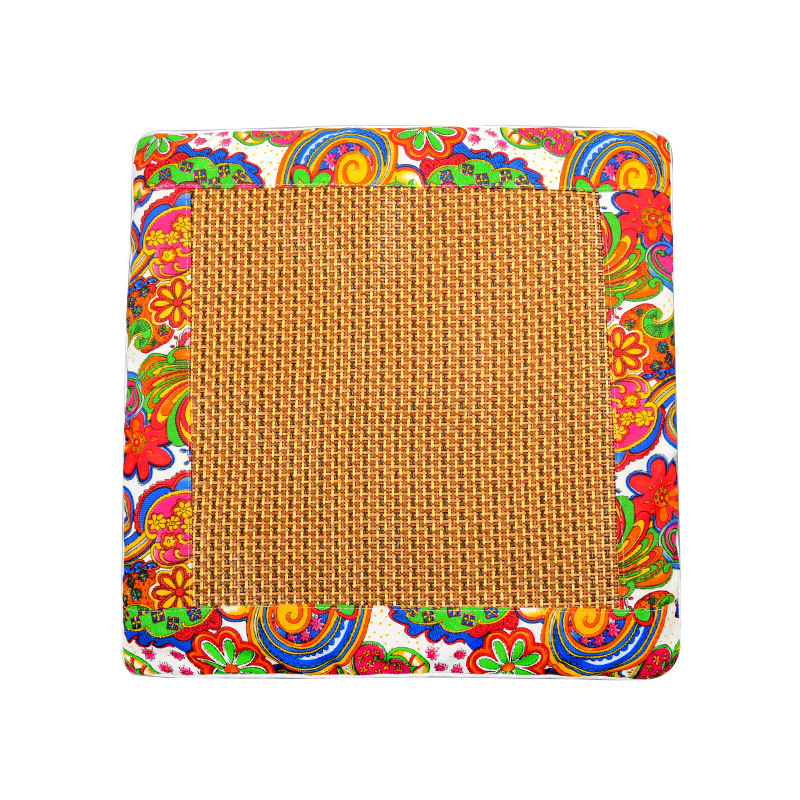 艾绒坐垫藤席夏季办公室家用全身久坐椅垫子凉席汽车艾草坐垫防滑3759Z高清大图