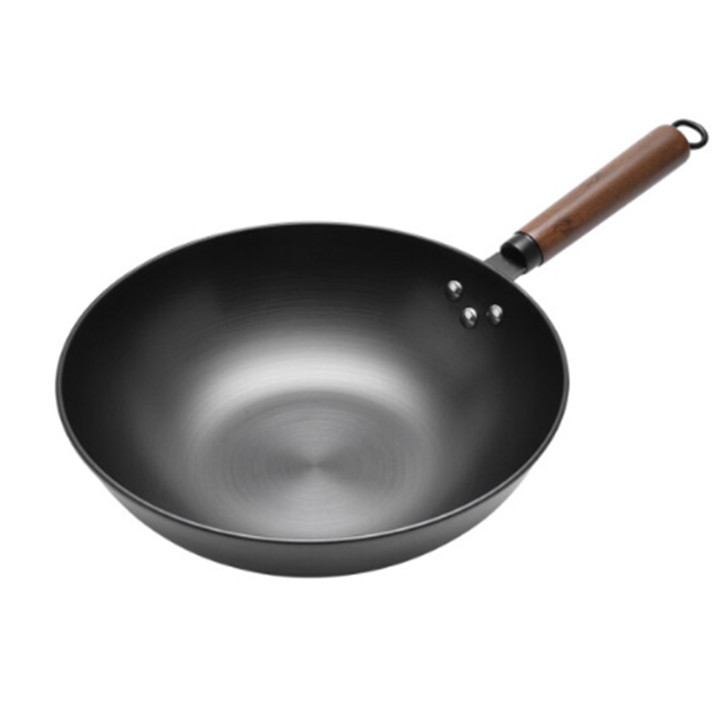 摩马仕 健康炒锅30cm 无涂层聚油爆炒精铁锅 LYG