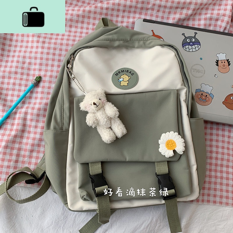日系原宿小清新韩版ins可爱少女chic双肩包中学生背包森系 书包女NEW LAKE高清大图