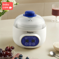 babycare隔水炖电炖锅电炖盅 全自动婴儿辅食煮粥神器煲汤锅bb煲辛德白