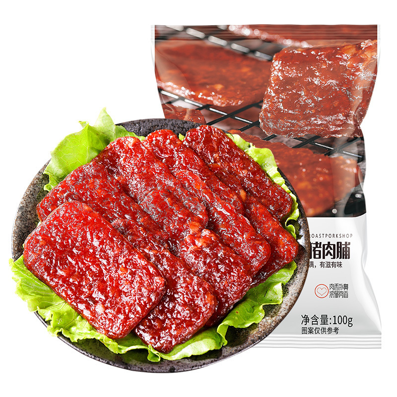 【99元任选12件】比比赞猪肉脯【炭烤味】100g肉干网红零食小吃猪肉铺休闲食品熟食即食下酒菜