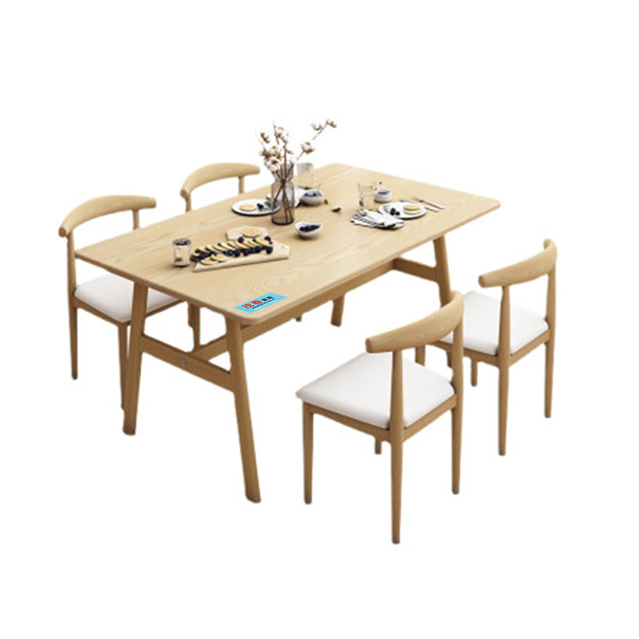 茂春 餐桌(一桌四椅)1200*700*760mm(组)高清大图