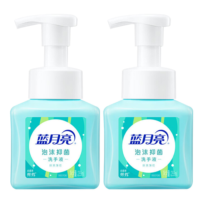 蓝月亮洗手液套装255ml*2瓶泡沫型鲜果薄荷香80003331(包装随机)