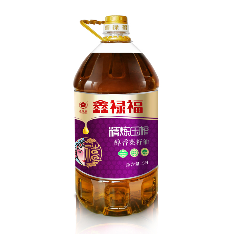 鑫禄福 精炼压榨醇香菜籽油非转基因食用油 5L