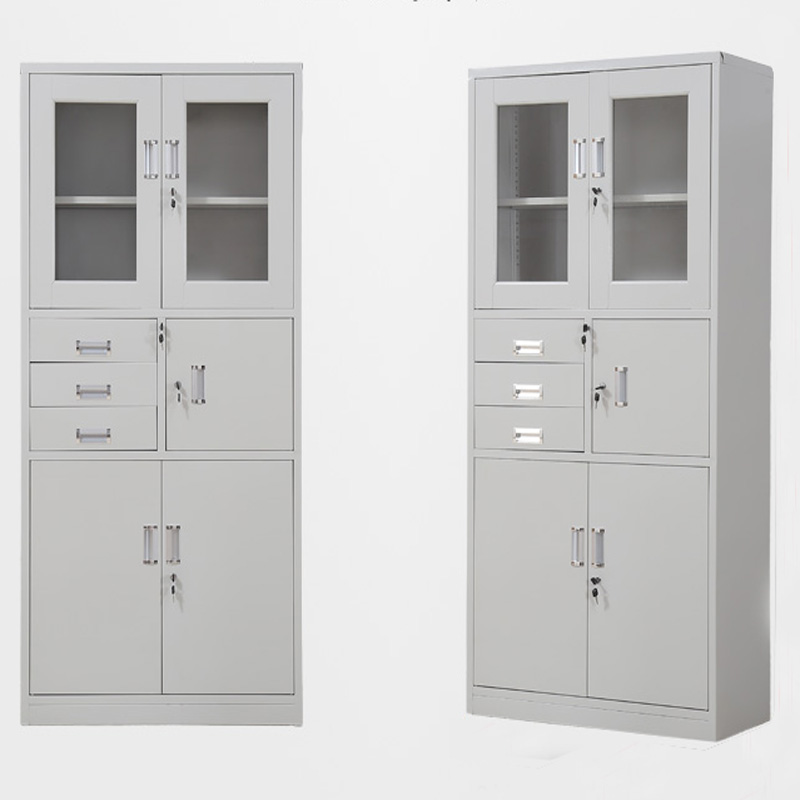 日盛达仁 立式玻璃双开门文件柜 板材厚度0.7mm高清大图