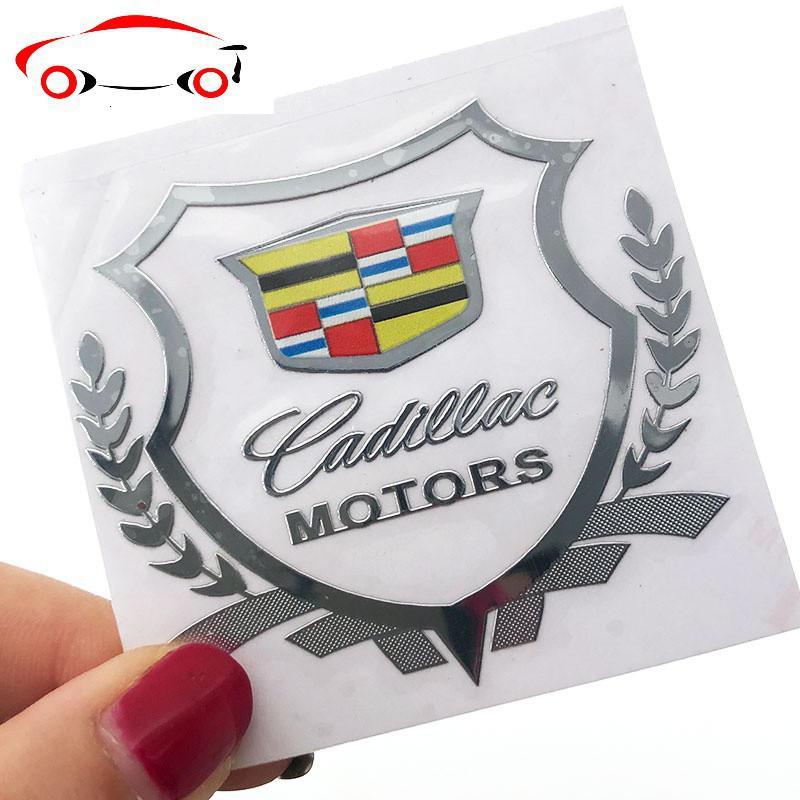 atssrxctsatsl改装车标装饰薄金属车贴jingpin彩色凯迪拉克银色一对