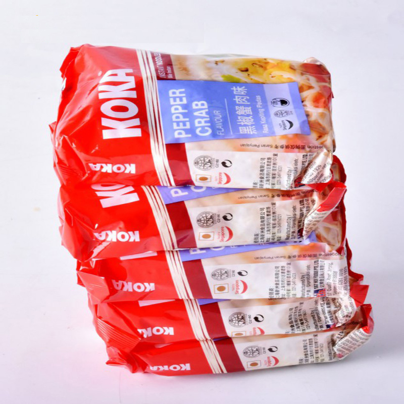 可口(KOKA)黑椒蟹肉味快熟面85g*5包 新加坡进口
