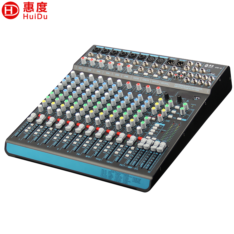 惠度(HuiDu)APO-14专业多路模拟调音台多路控制输出带录音蓝牙多功能DSP数字混响效果均衡调音器高清大图