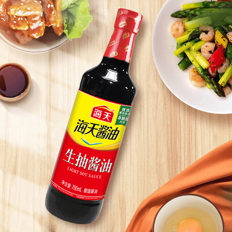 海天生抽酱油750ml 调味料酿造酱油 炒菜上色凉拌调味品高清大图