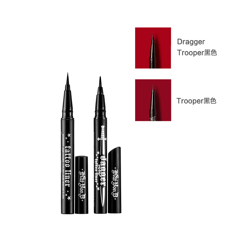 KAT VON D 纹身持久眼线液笔两件限量套装组 黑色 0.007 oz/0.2 ml 彩妆套装 任何肤质 定妆