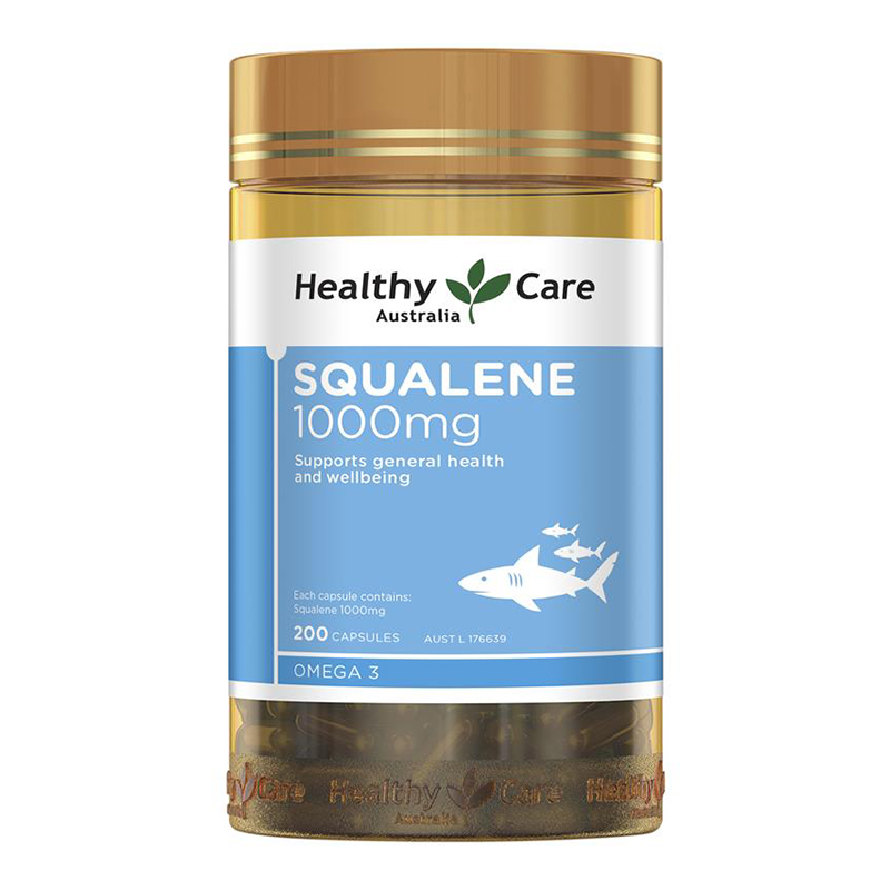澳世康(Healthy Care)角鲨烯软胶囊1000mg 200粒/瓶装 澳洲原装进口鱼油/深海鱼油 香港保税随机发