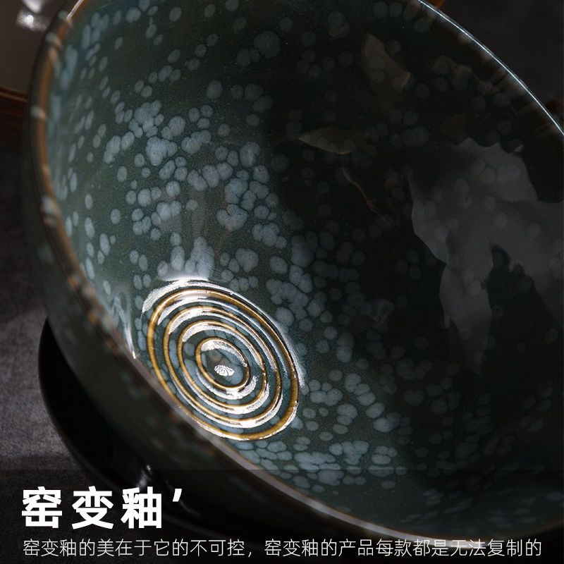 随机发：微瑕疵8寸碗（不影响使用） 日式面碗陶瓷家用复古拉面碗窑变釉面馆餐厅创意个性斗笠碗餐具碗