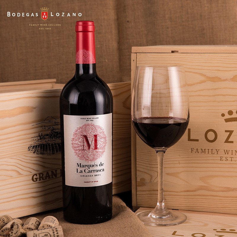 LOZANO洛萨诺酒庄西班牙红酒原瓶进口干红法定产区DO级干型葡萄酒红玛卡单瓶装