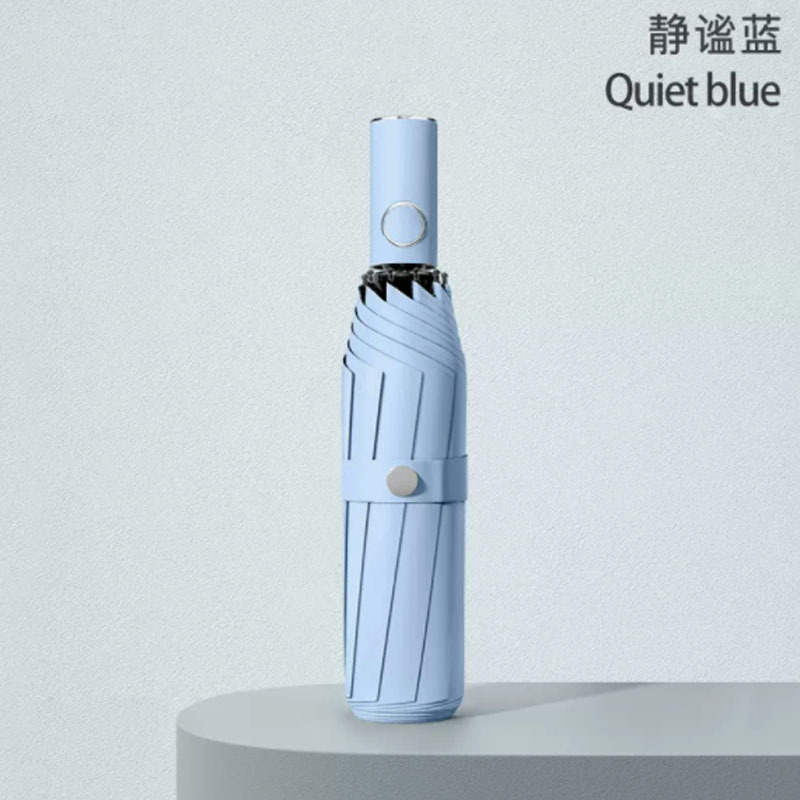 嘉创优品 全自动雨伞晴雨两用太阳伞 防晒防紫外线折叠加大抗风暴遮阳伞 静谧蓝