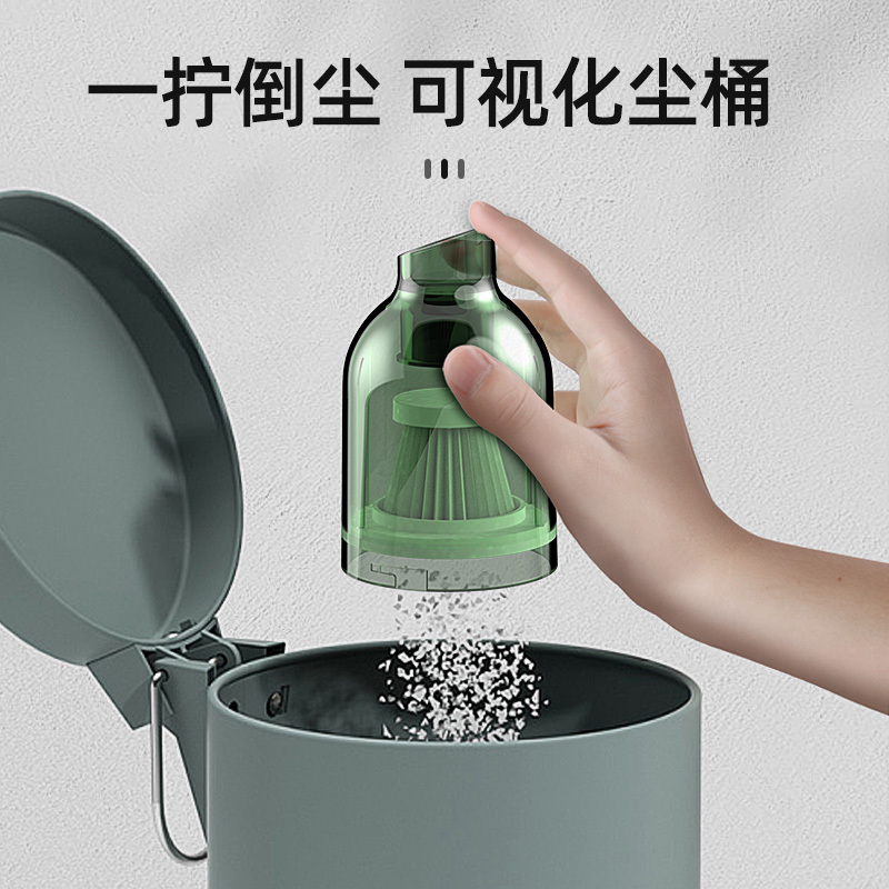 尤利特车载吸尘器车用无线充电汽车家用两用手持小型车内大功率强力[绿色地刷款+毛巾]