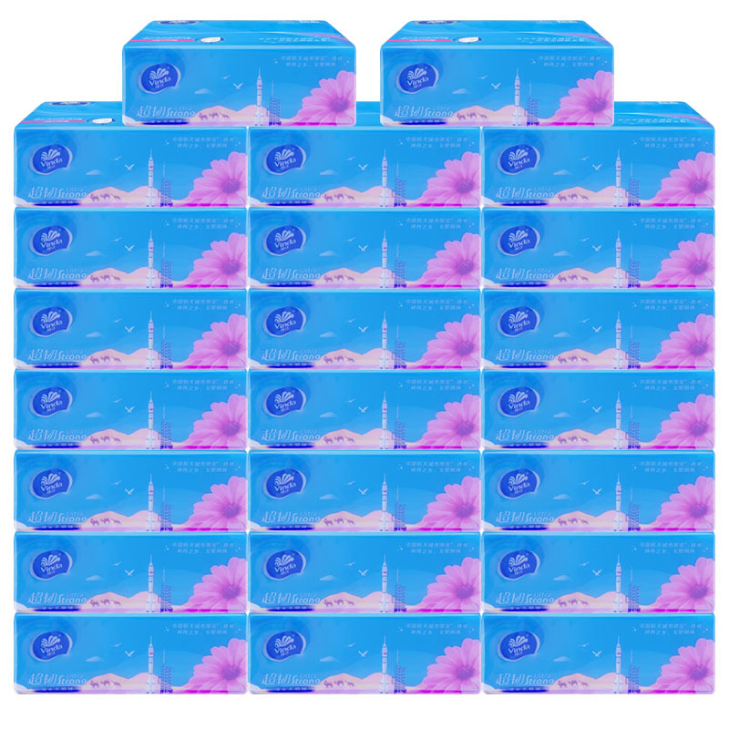 维达(Vinda) 维达超韧抽纸3层110抽整箱24包家用餐巾擦手纸小规格软包卫生 纸抽高清大图