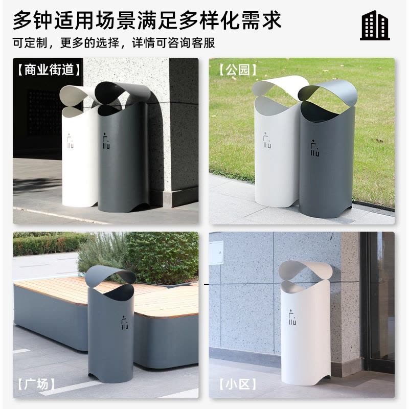 2025新款户外垃圾桶高档小区物业不锈钢果壳箱商场垃圾箱室内桶图片